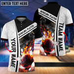 Blisscorners Bowling And Pins Lava Pattern Customized Name 3D Shirt