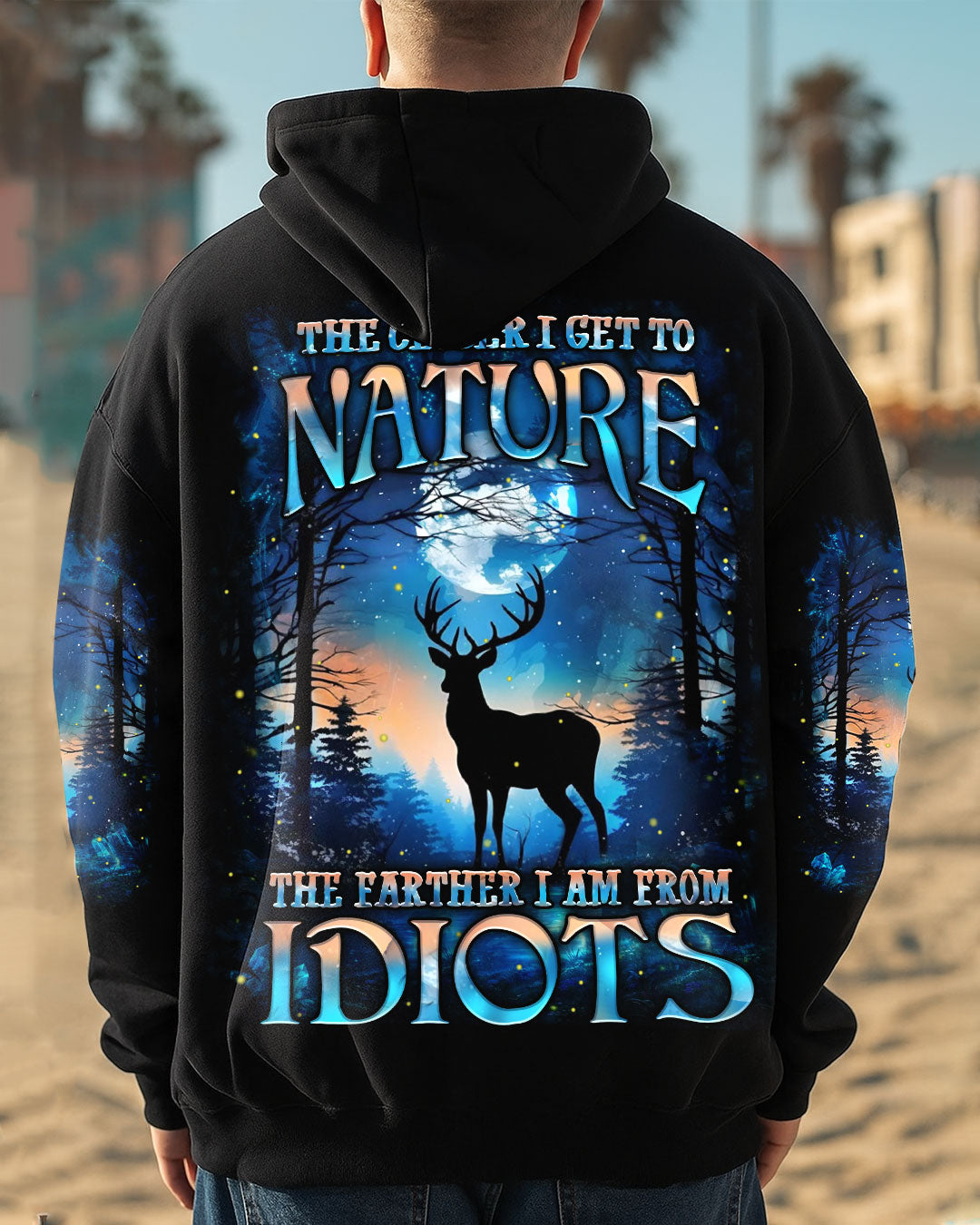 BLISSCORNERS THE CLOSER I GET TO NATURE DEER ALL OVER PRINT