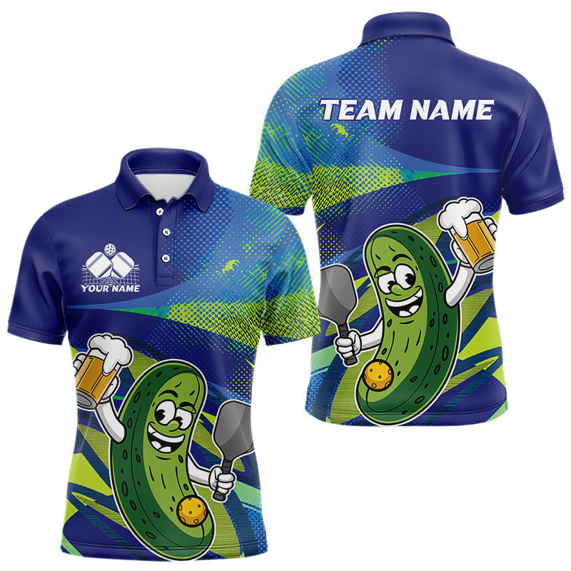 Blisscorners Custom Funny Pickles Play Pickleball Polo Shirts For Men, Pickleball Team Shirt LM1307