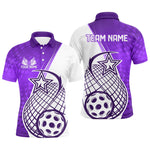 Blisscorners Custom Purple Pickleball Polo Shirts For Men, Pickleball Tournament Team Shirt LM1307