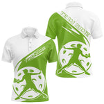 Blisscorners Custom White And Green Pickleball Jersey, Pickleballer Pickleball Player Polo Men Shirt LM2206