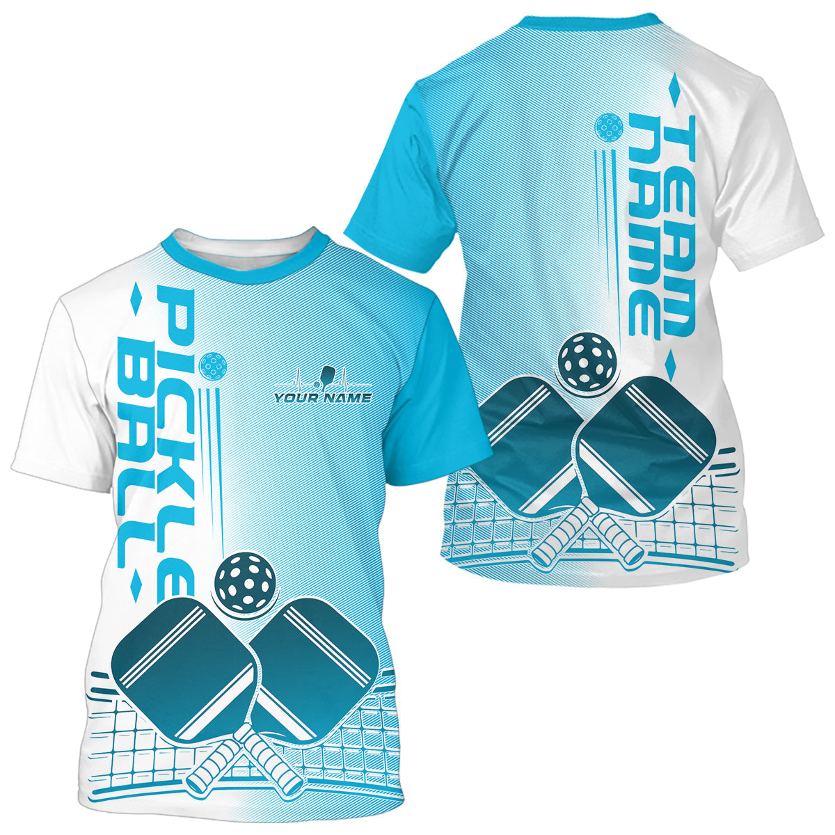 Blisscorners Custom Blue Pickleball Team Polo Shirts For Men, Pickleball League Shirt LM2206