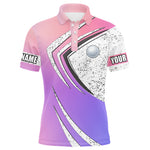 Blisscorners Mens golf polo shirts purple gradient pattern custom team golf shirts, golf tops for men LM1506
