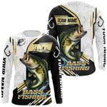 Blisscorners Personaized name Largemouth Bass fishing Custom sun protection Bass fishing team jerseys | GolD LM0607