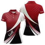 Blisscorners Mens golf polo shirts custom name red and white golf shirt, tournament golf tops for mens LM1307