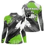 Blisscorners Green Grunge pattern Bowling Team Shirt For Men Custom Bowling jersey Uniform Bowler Outfits