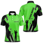 Blisscorners Mens golf polo shirts custom green and black golf tops for men, best golf gifts LM1506