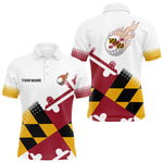 Blisscorners Maryland Flag Men golf polo shirt Custom patriotic golf outfit for men LM2206