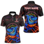 Maxxcorners Personalized Neon Funny Shark Darts Shirt For Men Custom Darts Team Jersey Outfit, Darts Gifts MT0307