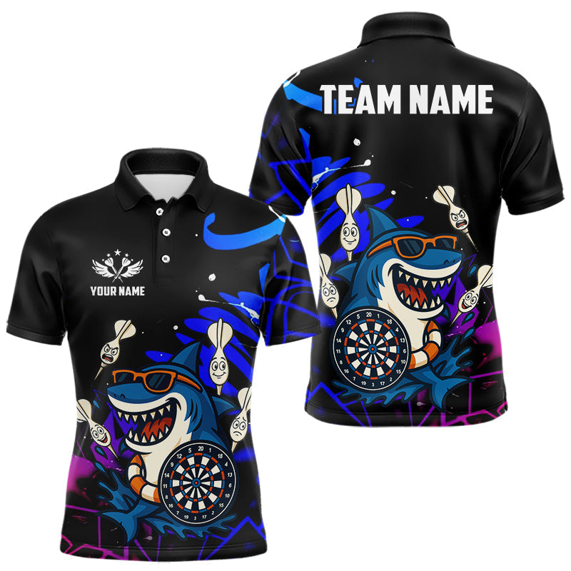Blisscorners Funny Shark Darts Shirt For Women – Custom Dart Team Jersey | Polo & Quarter Zip Darts Shirt Style