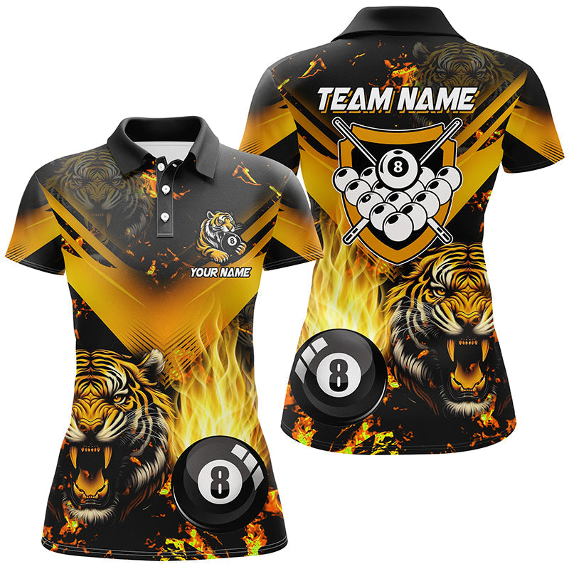 Blisscorners Tiger 3D All Over Print Billiard Shirts For Men Custom 8 Ball Team League Billiard Jerseys