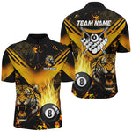Blisscorners Tiger 3D All Over Print Billiard Shirts For Men Custom 8 Ball Team League Billiard Jerseys