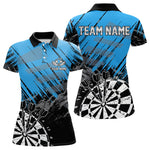 Blisscorners Black And Blue Grunge Darts Shirts For Men Custom Dart Team Jerseys OutfitMT0306
