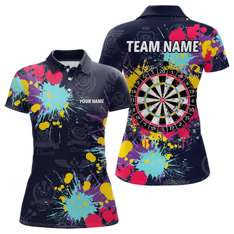 Blisscorners Funny Dartboard Colorful Paint Custom Men's Dart Shirts, Darts Team Jersey
