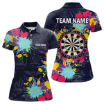 Blisscorners Funny Dartboard Colorful Paint Custom Men's Dart Shirts, Darts Team Jersey