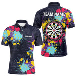 Blisscorners Funny Dartboard Colorful Paint Custom Men's Dart Shirts, Darts Team Jersey