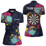 Blisscorners Funny Dartboard Colorful Paint Custom Men's Dart Shirts, Darts Team Jersey