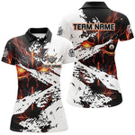 Blisscorners Personalized Lightning Skull Billiard Shirts For Men Custom Billiard Jerseys Grunge Style |Orange