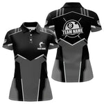 Blisscorners Billiard Jerseys For Men Custom Polo & Quarter-Zip Billiard Shirts, Team Pooler Short Sleeve |White