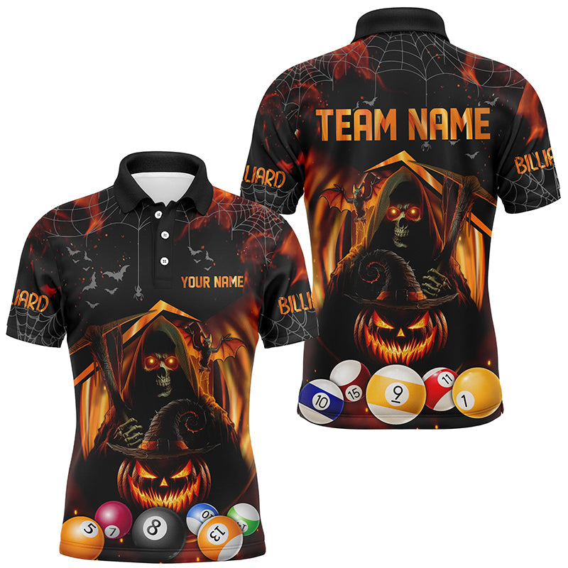 Blisscorners Halloween Grim Reaper Custom Billiard Balls Jerseys, Funny Halloween Billiard Shirts Gift