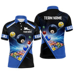 Blisscorners Customized Blue Thunder Lightning Strike Billiard Shirt For Men&Women, Billiard Team Shirt Pool Jerseys