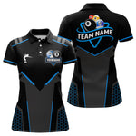 Blisscorners Personalized 8 Ball & 10 Ball Pool Billiard Polo, 1/4 Zip For Men&Women Custom Team Billiard Jersey