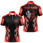 Blisscorners Black And Red Crown Darts Shirt For Men Custom Darts Jerseys Team Polo & Quarter Zip UniformLM0607