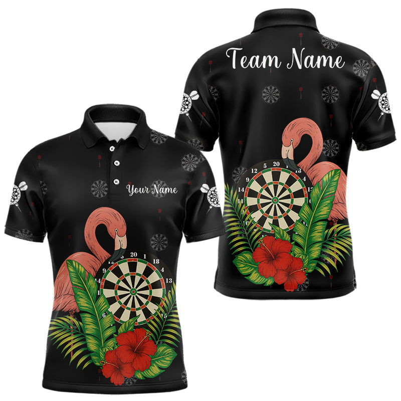 Blisscorners Personalized Tropical Flamingo Darts Shirt For Men Custom Funny Darts Jerseys Custom Darts Gifts MT1007