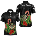 Blisscorners Personalized Tropical Flamingo Darts Shirt For Men Custom Funny Darts Jerseys Custom Darts Gifts MT1007