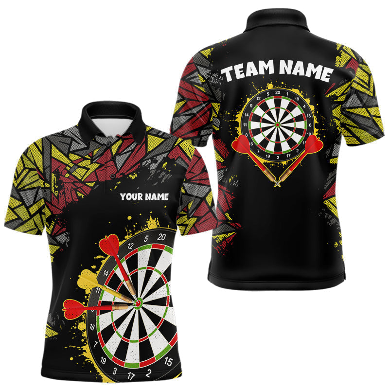Blisscorners Personalized Graffiti Dart Shirt For Men Custom Funny Darts Jersey Team Polo & Quarter Zi LM2206
