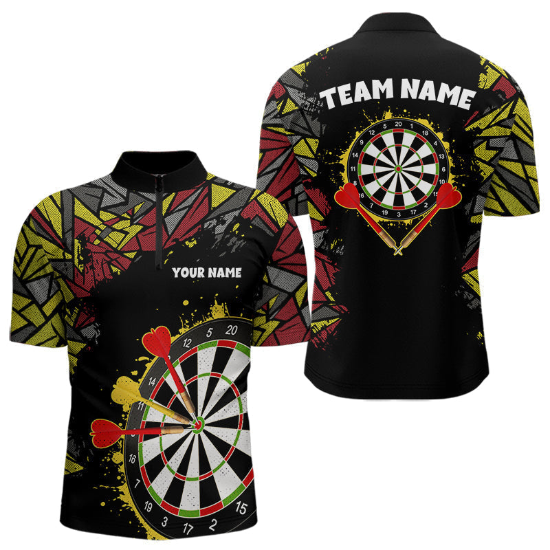 Blisscorners Personalized Graffiti Dart Shirt For Men Custom Funny Darts Jersey Team Polo & Quarter Zi LM2206