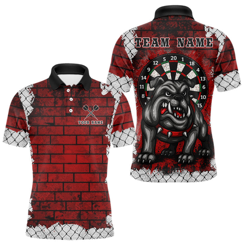 Blisscorners Brick-Wall Fierce Bulldog Men's Darts Team Shirt - Personalized Name For Players LM1506