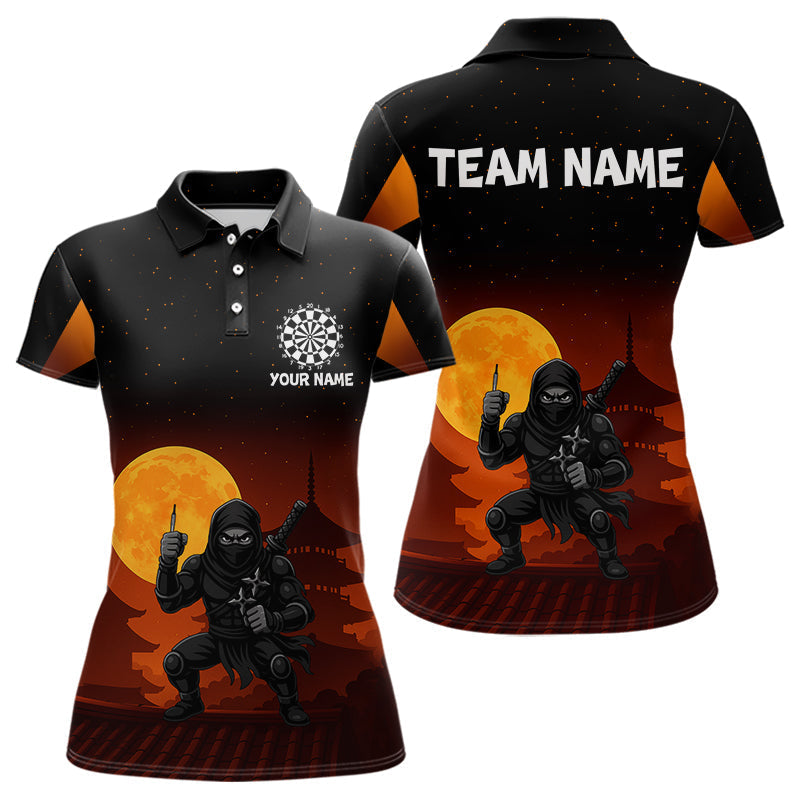 Blisscorners Full Moon Ninja & Dart Arrows Men's Darts Shirt - Custom Name For Darts Jersey LM1506