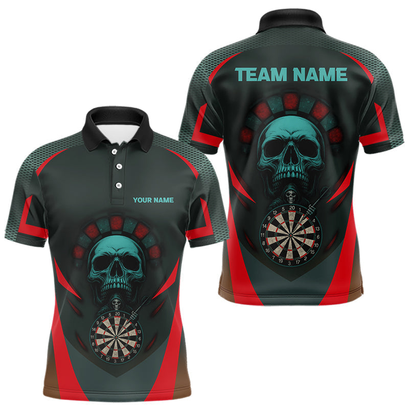 Blisscorners Spartan Skull Style Warrior Men's Darts Team Shirt - Personalized Name For Players LM1506