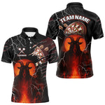 Blisscorners Flaming Goat Lightning Dartboard Men's Darts Team Shirt - Custom Name For Players LM2206