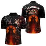 Blisscorners Flaming Goat Lightning Dartboard Men's Darts Team Shirt - Custom Name For Players LM2206