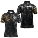 Blisscorners Dark Panther Brown Dartboard Darts Shirt For Men - Custom Dart Player Jersey LM2206