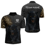 Blisscorners Dark Panther Brown Dartboard Darts Shirt For Men - Custom Dart Player Jersey LM2206