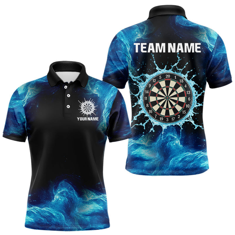 Blisscorners Dripping Water Dartboard Darts Shirt For Men - Name Personalization Darts Jersey