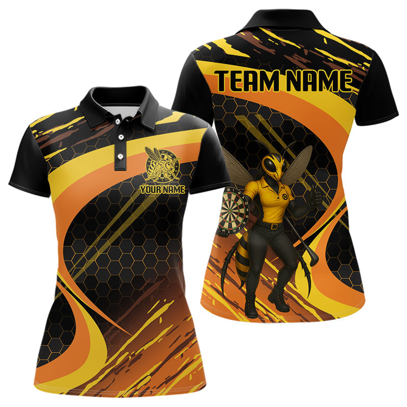 Blisscorners Bee Man Honeycomb Pattern Darts Team Shirt For Men - Custom Team & Player Name LM1625