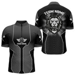 Blisscorners Dart Arrow & Lion Head Black Darts Shirt For Men - Custom Team & Player Name LM1625
