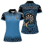 Blisscorners Navy Snake & Reptile Skin With Striking Dartboard Darts Shirt For Men - Custom Name LM1625