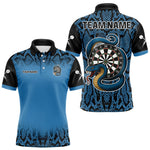 Blisscorners Navy Snake & Reptile Skin With Striking Dartboard Darts Shirt For Men - Custom Name LM1625