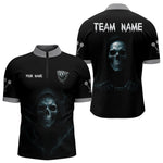 Blisscorners Haunting Black Skulls Reaper Darts Team Shirt For Men - Custom Team & Player Name LM1625