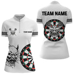 Blisscorners White Demon Head & Darts Arrow Darts Team Shirt For Men - Customizable Name