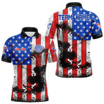 Blisscorners Darts Grunge Eagle US Flag Pattern Custom Dart Shirt For Men, Dart Team Jerseys