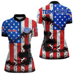 Blisscorners Darts Grunge Eagle US Flag Pattern Custom Dart Shirt For Men, Dart Team Jerseys