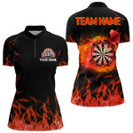 Blisscorners DartsRed Fire Flame Dartboard Custom Dart Shirt For Men, Dart Team Jerseys