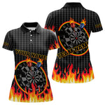 Blisscorners Fire Dart Arrows & Flaming Pattern Darts Shirt For Men - Customizable Name & Team