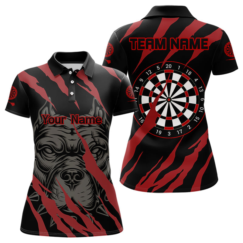 Blisscorners Darts Red Scratch Bulldog Dart Shirt Custom Dart Team Shirt For Men, Dart Jerseys